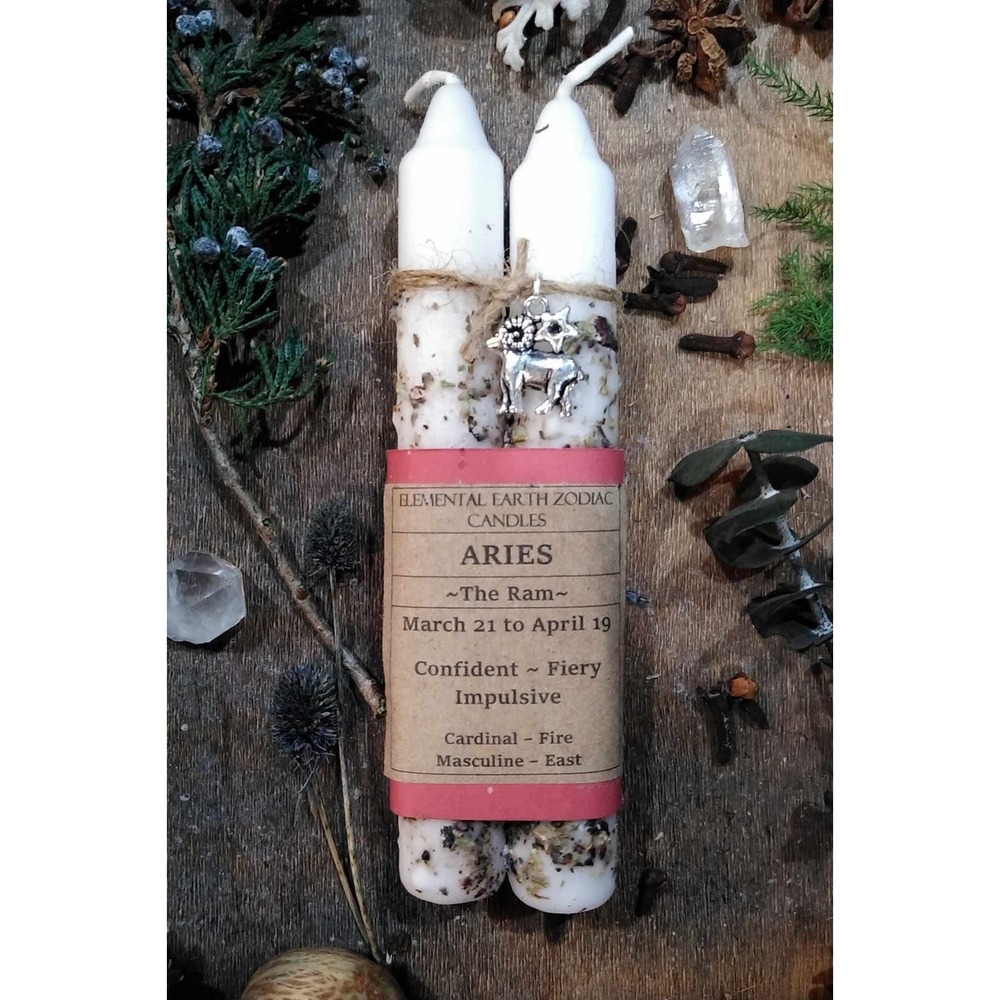 Aries Ram Candles‎ Set Zodiac Apothecary Meditation Cottagecore
